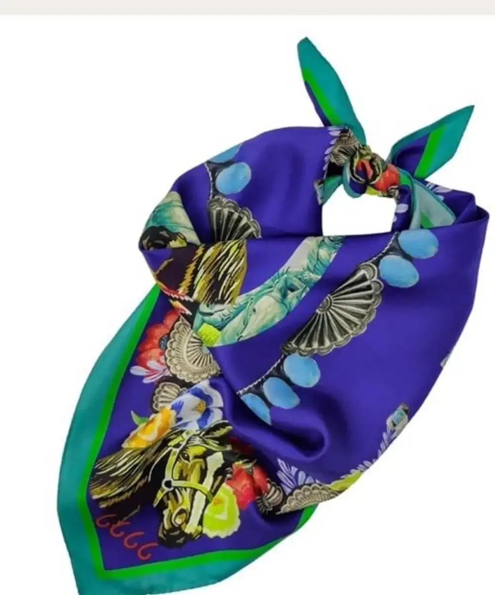 four sixes ranch 6666 100% Silk Scarf “The Kit” 35x35”